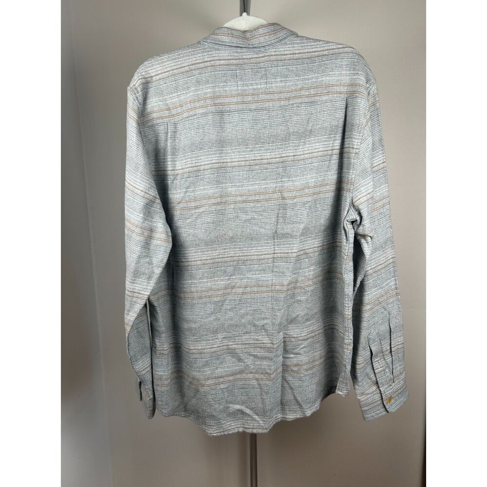 NWT Rails Men's Gray Striped Ivan Button Down shirt Grey Serape Large - Picture 9 of 10